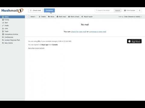 How to send a secure email with Hushmail