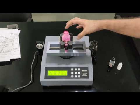 Torque Test on small diameter bottles   by PackTest com