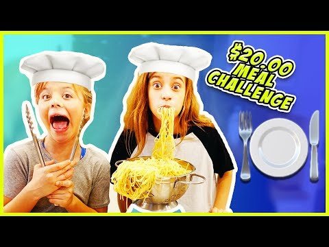 $20 MEAL CHALLENGE!! SPAGHETTI SHOW-DOWN!! SIS-VS-SIS / SmellyBellyTV Video