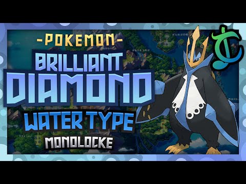 Pokémon Brilliant Diamond Hardcore Nuzlocke - Water Type Pokémon Only! (No items, No overleveling)