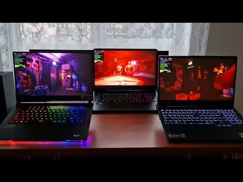 ASUS SCAR 15 - RTX 3080 vs LEGION 5-15 - RTX 3060 vs MSI GP76 - RTX 3070 - RT Ultra Cyberpunk 2077