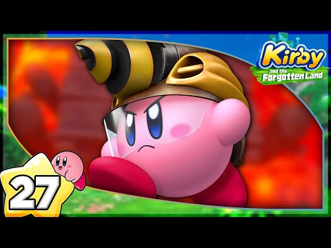 Enter the Fiery Forbidden Lands 100%! Kirby And The Forgotten Land - Gameplay Walkthrough - Part 27!