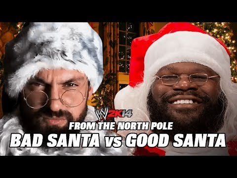 WWE 2K14 Bad Santa (Damien Sandow) vs Good Santa (Mark Henry) Christmas Cracker!