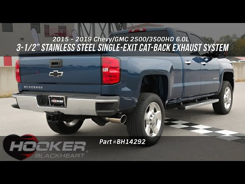 Hooker BlackHeart -(BH14292) 2015-2019 Silverado and Sierra 2500/3500 6.0L 3.5-Inch Exhaust System