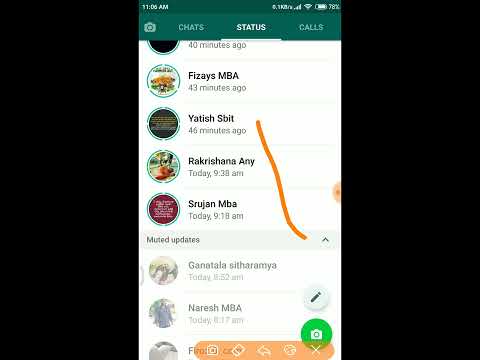 whatsapp status mute update
