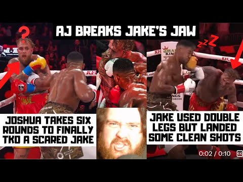Anthony Joshua DESTROYS Jake Paul By TKO? HUMILIATION For Both? Jake Won A Round? My Reaction