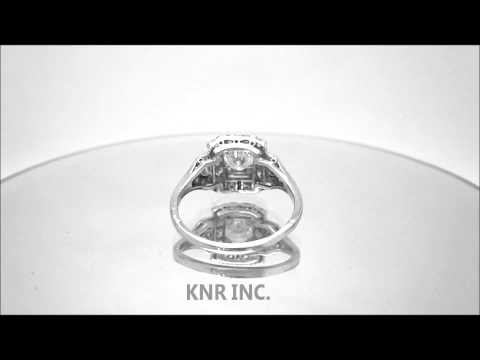 ROUND CUT DIAMOND ENGAGEMENT RING ANTIQUE STYLE 1.60CTW - KNR INC - 251