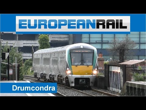 Irish Rail Class 22000 Intercity Railcar 22028 passes Drumcondra Station