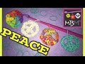 Rainbow Loom Band Peace Sign Charm Using Just A Hook