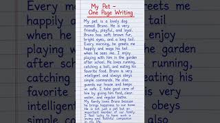 Can You Write This Without Mistakes? ✍️ My Pet | One Page Writing