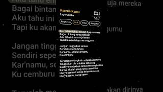 Download lagu lirik karena kamu #lirikchannel #lirik #lagu #lyrics #liriklagu #karenakamu #geisha #KS #viralvideo mp3 Download lagu lirik karena kamu #lirikchannel #lirik #lagu #lyrics #liriklagu #karenakamu #geisha #KS #viralvideo mp3