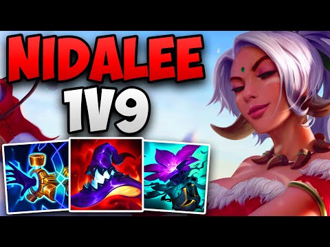 INSANE 1V9 CARRY GAMEPLAY BY A CHALLENGER NIDALEE! | CHALLENGER NIDALEE JUNGLE | Patch 14.13 S14
