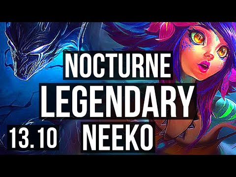NOCTURNE vs NEEKO (JNG) | 9/0/2, Rank 5 Nocturne, Legendary | KR Challenger | 13.10
