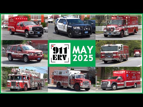 Fire Trucks, Ambulances, and Police Cars Responding Compilation | May 2025