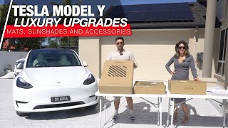 Tesla Model Y - Luxury UPGRADES | Sunroof Shade, Mats, Trays and Jowua Accessories