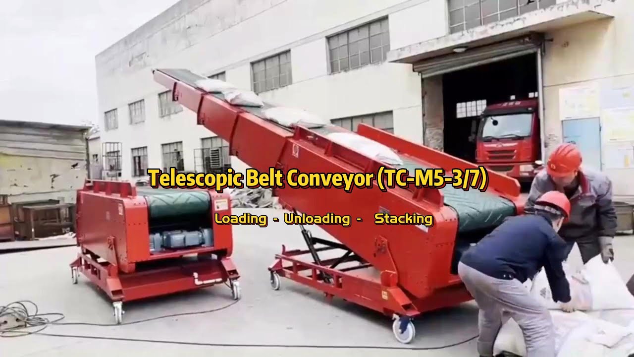TC-M5-3/7 Telescopic Belt Conveyor for Truck Loading Unloading and Warehouse Bag Stacking