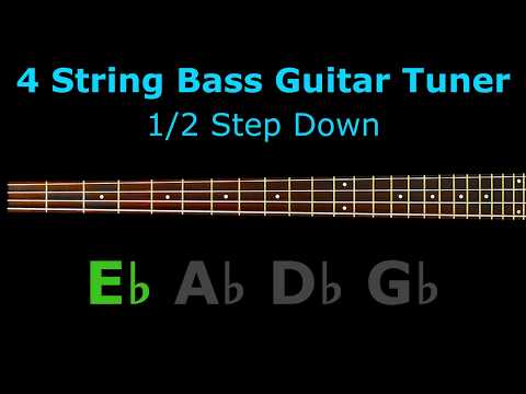 4 String Bass Guitar Tuner - 1/2 STEP DOWN