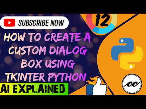 Creating A Custom Dialog Box In Python With Tkinter Python Part 12 Tkinter Series Python