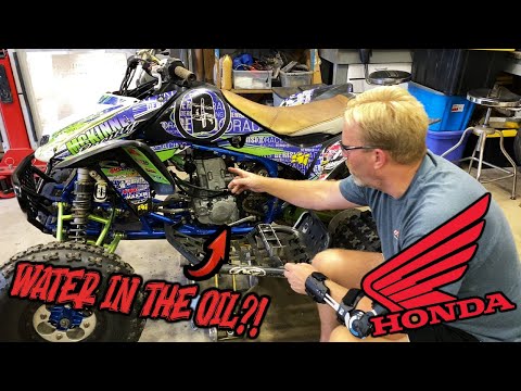 2004 HONDA TRX450R - CRACKED HEAD OR BLOWN GASKET? Pt. 1 (COOLANT OR WATER IN THE OIL!?)