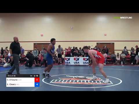 2018 Marine Corps US Open/UWW Junior Freestyle 79 Rnd Of 32 - Carson O'Coyne (Unat) Vs. Elijah Cle