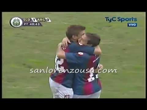 Alfaro, Emiliano 40' San Lorenzo vs Argentinos 1-2 Clausura 2010 #EstadisticasCasla