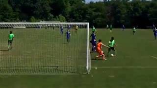 Baltimore player slips in a goal