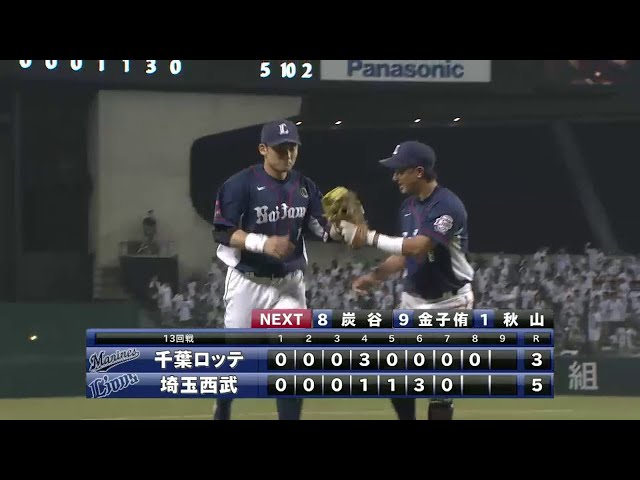 【8回表】ライオンズ・栗山が好守連発!! 補殺でマリーンズの反撃を退ける!! 2014/7/26 L-M