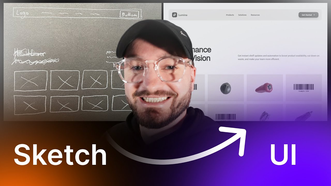Turning a sketch into a prototype using AI