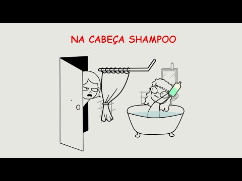 Na cabeça shampoo, lave bem