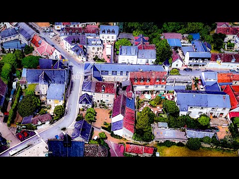 Um olhar ao redor da vila de Chenonceaux, Vale do Loire, França