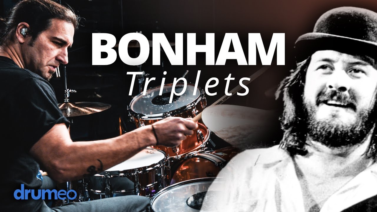 How To Play John Bonham Triplets (Drum Lesson) - YouTube