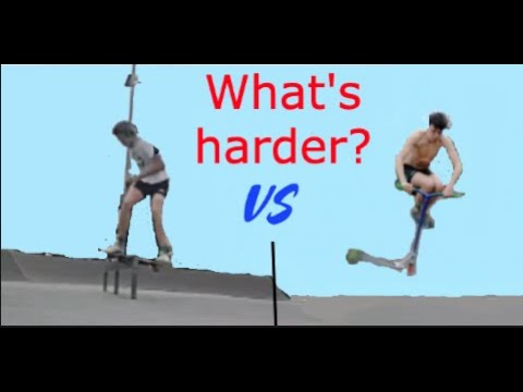 What's harder scooters or skateboards?