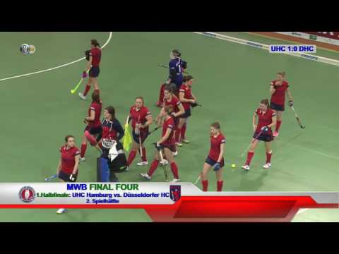 1.Halbfinale DM Halle Damen UHC Hamburg vs. Düsseldorfer HC 3:1 04.02.2017 MH Hockeyvideos.de