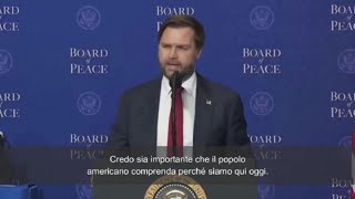 Vance: "Il Board of Peace porterà grande prosperità per gli Stati Uniti"