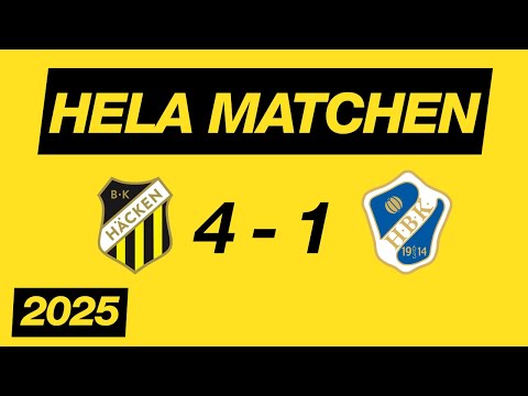 BK Häcken - Halmstads BK (4-1) Hela matchen // Allsvenskan 2025