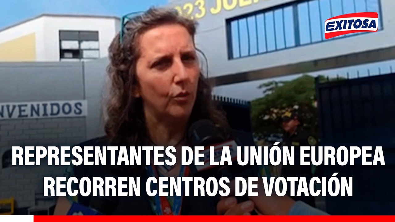 🔴🔵 Representantes de la Unión Europea recorren centros de votación que no pudieron instalarse