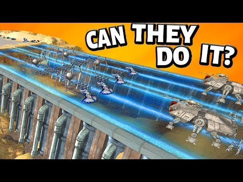 Can the CLONE Army Hold the LASER BRIDGE ? Star Wars Battle Simulator Mod