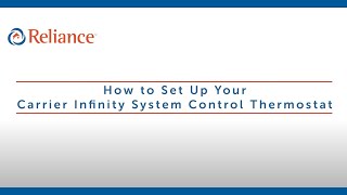 How to Set Up Your Carrier Infinity System Control Thermostat