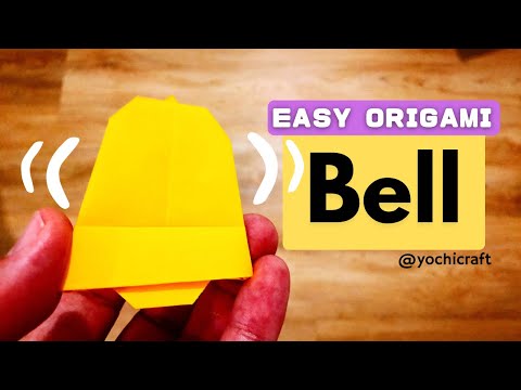 Easy Origami Christmas Bell 🔔 Origami for Christmas | Origami Tutorials for beginners [YochiCraft]