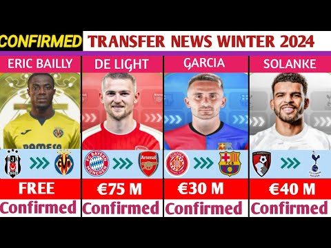 🚨ALL CONFIRMED AND RUMOURS  WINTER TRANSFER NEWS,HERE WE GO🔥BAILLY TO VILLAREAL DE LIGHT TO ARSENAL,