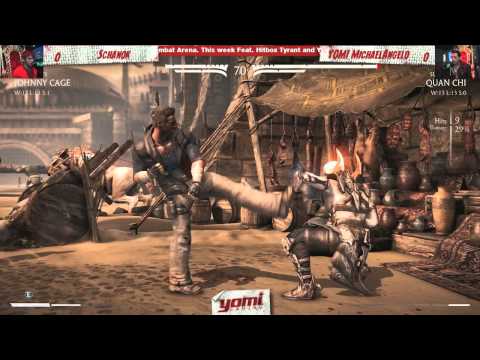 WB Round 2: YOMI Michaelangelo (Quan Chi) vs. Schanok (Johnny Cage) - MKX; AKA Week 2