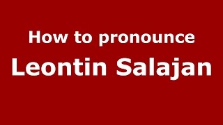 How to pronounce Leontin Sălăjan