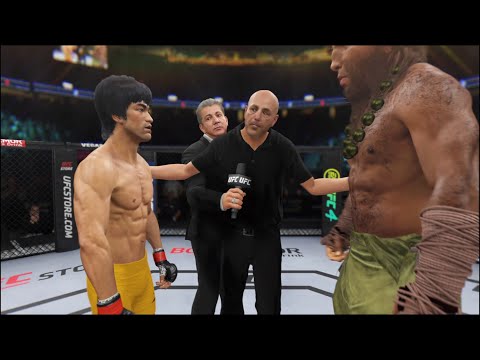 Bruce Lee vs. Crazy Caveman - EA Sports UFC 4 - Epic Fight 🔥🐲