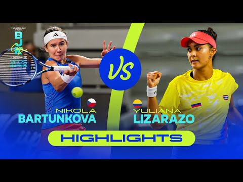 Nikola Bartunkova (CZE) vs Yuliana Lizarazo (COL) | 2025 Billie Jean King Cup Play-offs | Highlights