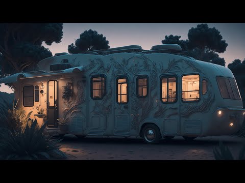 Cozy Caravan Camping |  Relaxing Rain on a Caravan Roof | 1 Hour