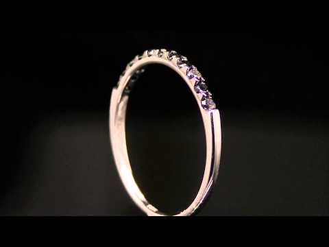 .30 CT AAA BLACK ROUND DIAMOND ETERNITY BAND RING 10K WHITE GOLD