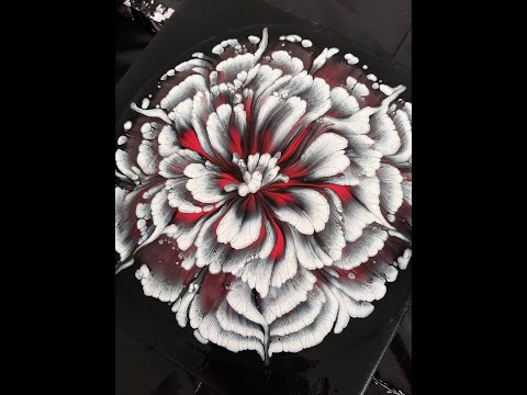 247  CUP BOTTOM reverse flower dip  #flowerdip  #AcrylicPouring