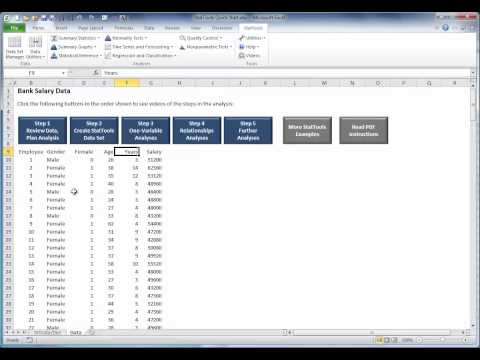 StatTools Quick Start - Step 1: Review the data and...