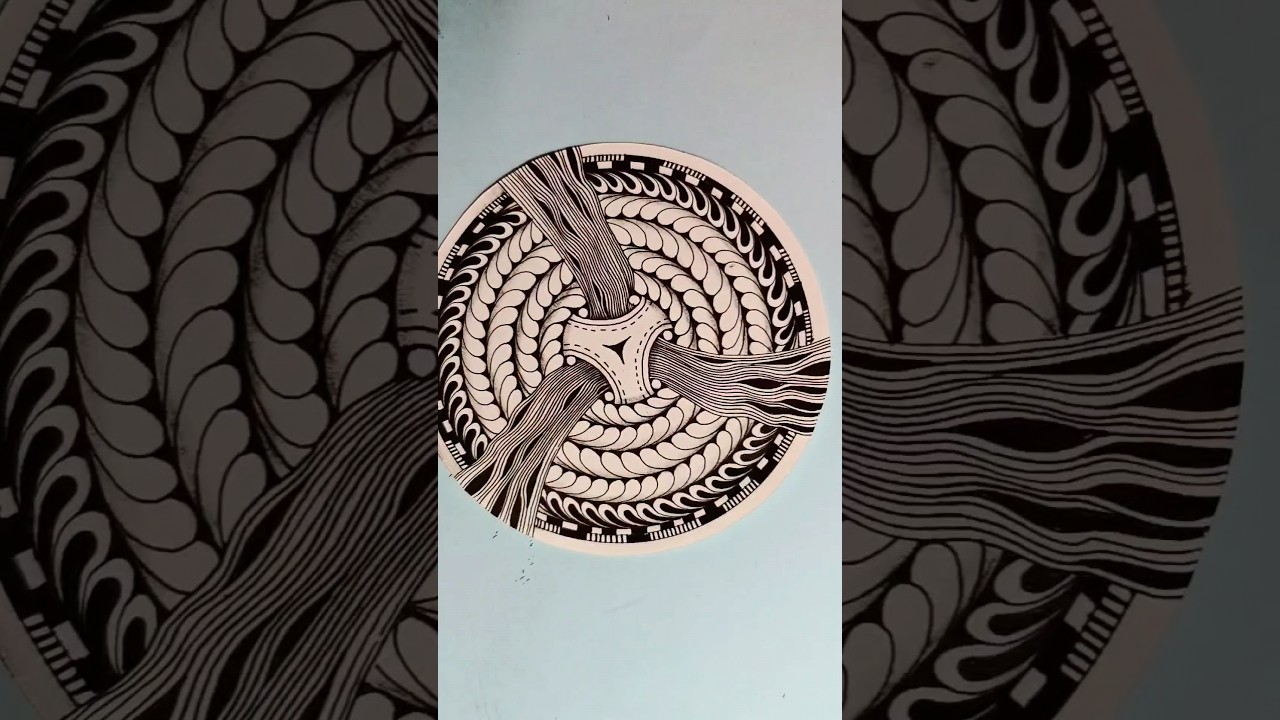 Thank you for watching. Zentangle 27 Short #zentangle #doodle #zentangleart #shortvideo #artwork