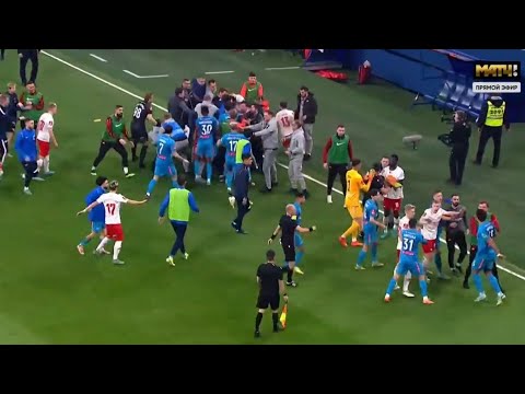 Zenit St. Petersburg - Spartak Moscow HUGE FIGHT😳